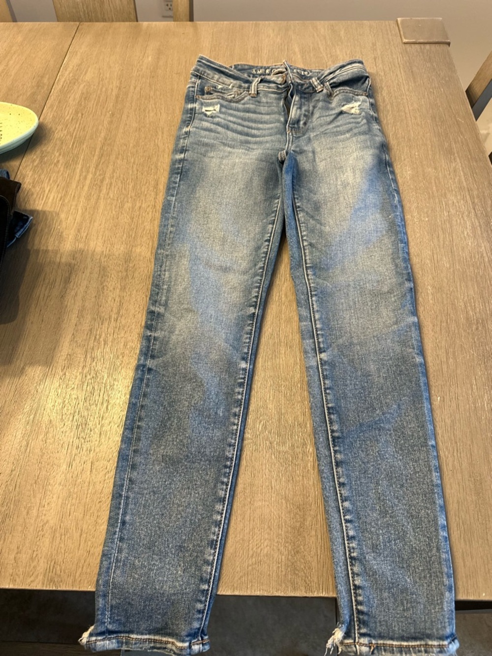American Eagle Outfitters Medium Blue Straight Leg Jeans